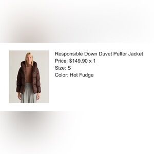 Quince Responsible Down Duvet Puffer Jacket - Hot Fudge